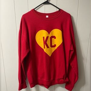 Kansas City chiefs crewneck red heart